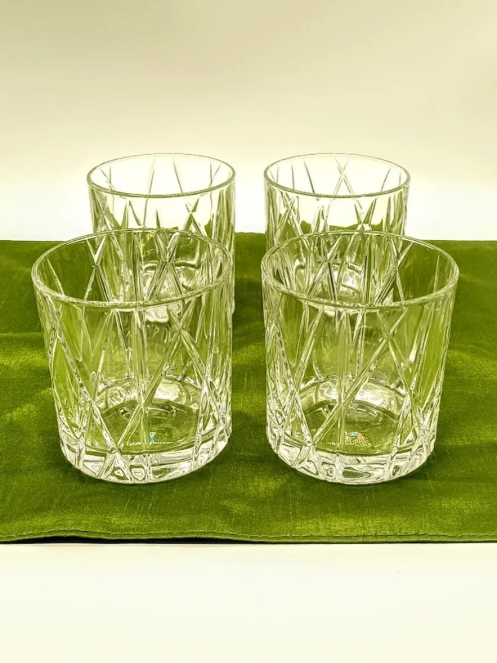 Set of 4 Orrefors City Double Old-Fashioned Crystal Glasses
